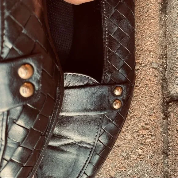 Sesto Meucci Italian loafers basket weave sz 5 - Picture 5 of 9